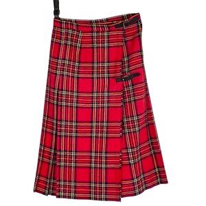 Rare Vintage Abraham & Straus Ladies Tartan Kilt 28" Size 9 UK/ 11 US Wool Blend